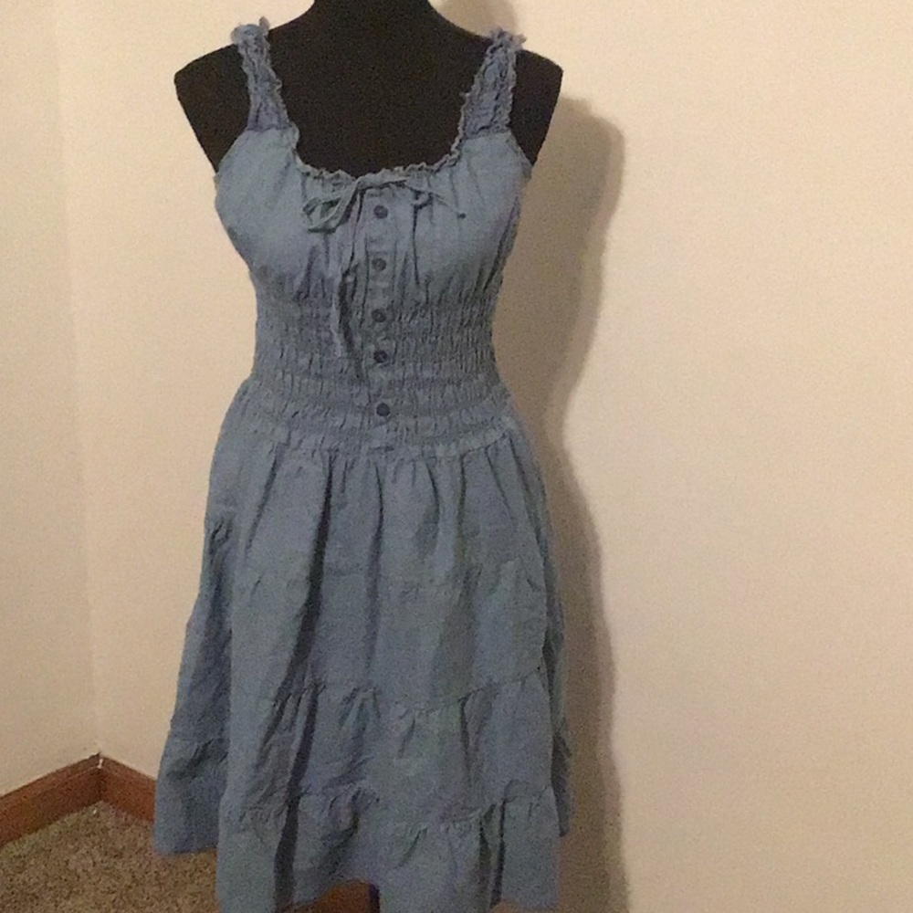 Denim a-line dress